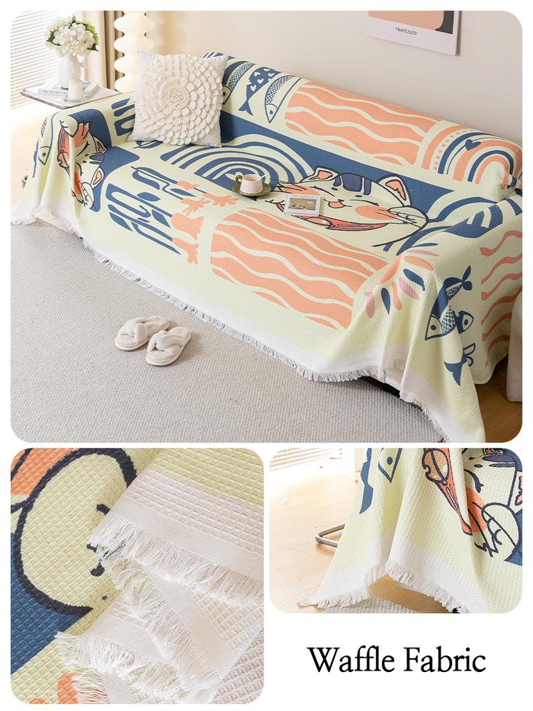 YanYangTian синельное полотенце для дивана для гостиной, украшение для дома во французском стиле, чехол для дивана, чехол для дивана, вафельная подушка с кисточками