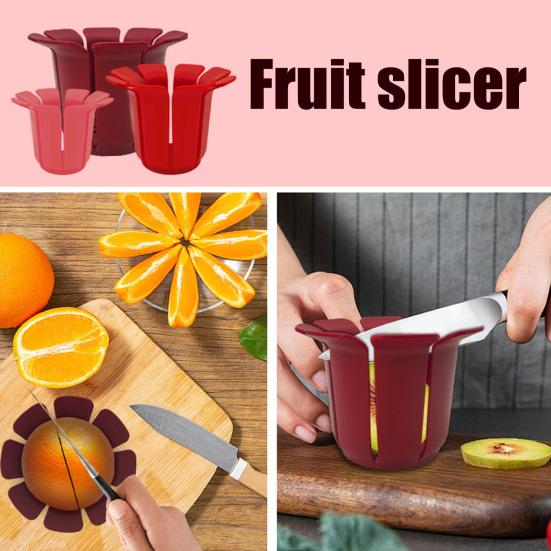Fruit Slicer Cup Strawberry Banana Grape Slicer Egg Cutter Large Capacity Kitchen Gadget for Salads Cakes Platters