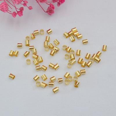 10г Сохранение цвета 14K Позолоченная Позиционирующая Трубка Круглая Трубка Замок Сделай Сам Ручная работа Сплющенная Прямая Трубка Концевик Бусина Разделитель Материал