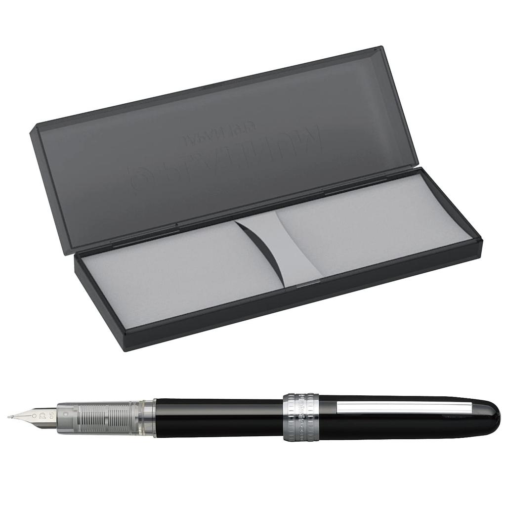 Platinum Plaisir Black Mist Fountain Medium Pen, Nib, PGB-1500#1-3