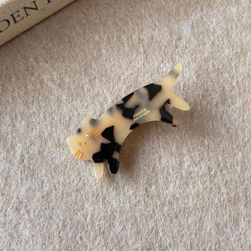 Acetic Acid Animals Hairpin Small Cute Side Clip Personalized Cat Shaped Hair Clip  Vacation