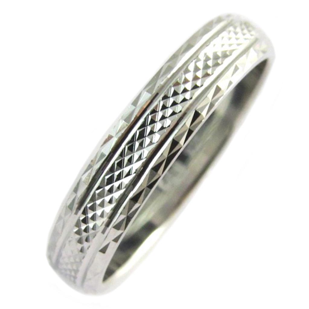 Silver (rhodium) 'Lien d'Amour' Silver Wedding Ring - 4 Mm
