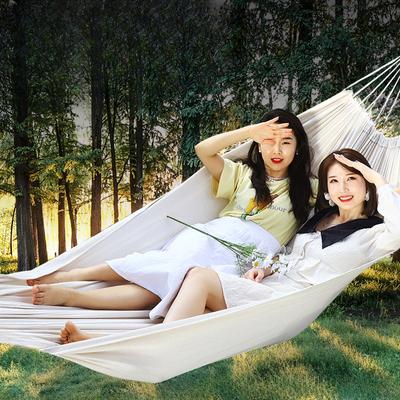 Подвесная кровать для улицы, белая, утолщенная, брезентовая, изогнутая, одинарная или двойная, качели, однотонная, для кемпинга, подвесная кровать, устойчивая к опрокидыванию