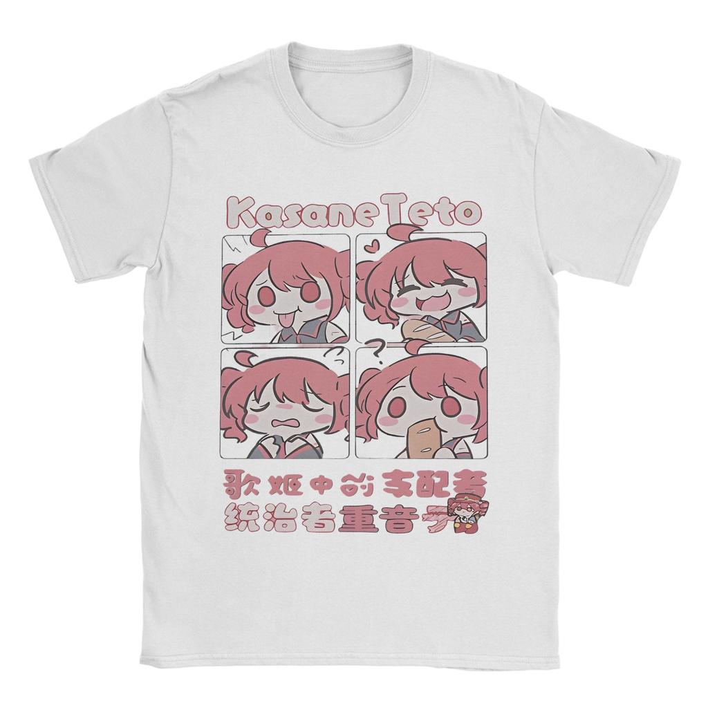 Unisex Unisexs Kasane Teto Cartoon Anime T Shirt Virtual Idols 100 Cotton Tops Unique Short Sleeve Crew Neck Tees Gift Tshirt