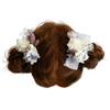753 Kimono Preserved Flower Hair Accessory with Twin Ribbons [Bria] Shichi-Go-San (Purple)