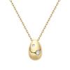 FANCIME Little Silver Bean a Single Golden Bean Necklace with Cubic Zirconia and S925 and Perfect As a Birthday Gift or Gift Wrapping Women's