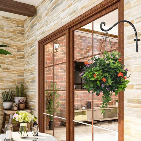 Подвесной кронштейн для растений, многофункциональная, простая установка, прочные металлические корзины, горшок для цветов, кормушка для птиц, вешалка для сада