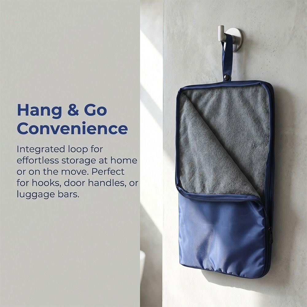 Solid Color Towel Wet Bag Snap Handle Pool Foot Cleaning Cloths Swimming Suit Pouch  Swimming