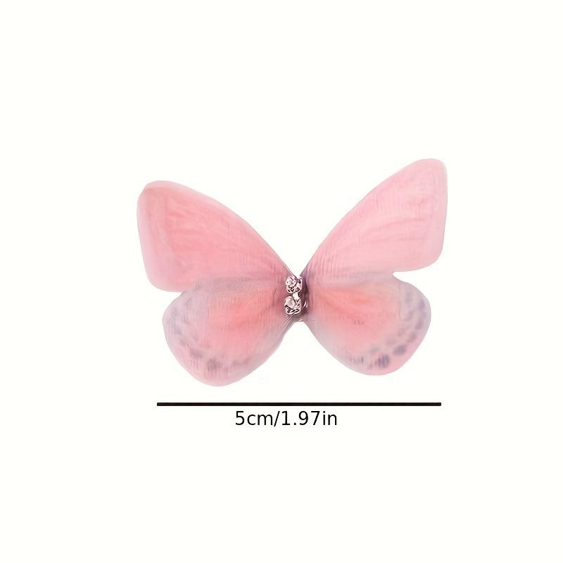 50pcs Mini Fabric Craft Butterflies 3D Simulation Pastel Butterfly Decorations for DIY Crafts Headdresses and Home Decoration.