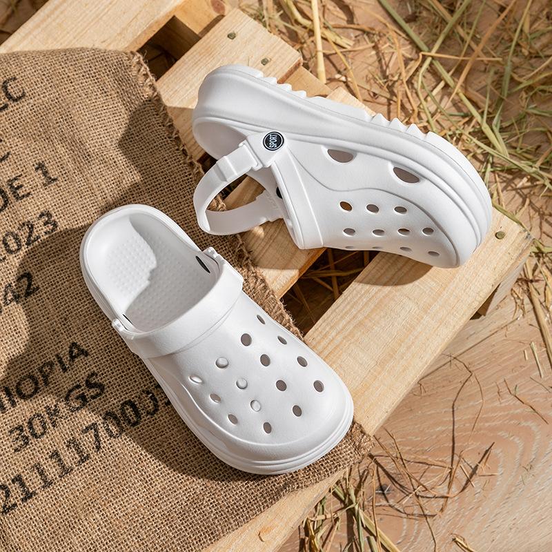Модные сандалии на платформе с вырезами для женщин Летние нескользящие пляжные клоги Ева сандалии Женские сандалии на толстой мягкой подошве Садовая обувь Шлепанцы
