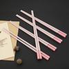 5Pairs High Quality Alloy Non-Slip Chopsticks Pink Cherry Blossom Chopstick Home Hotel Restaurant Hot Pot Kitchen Utensils Sushi