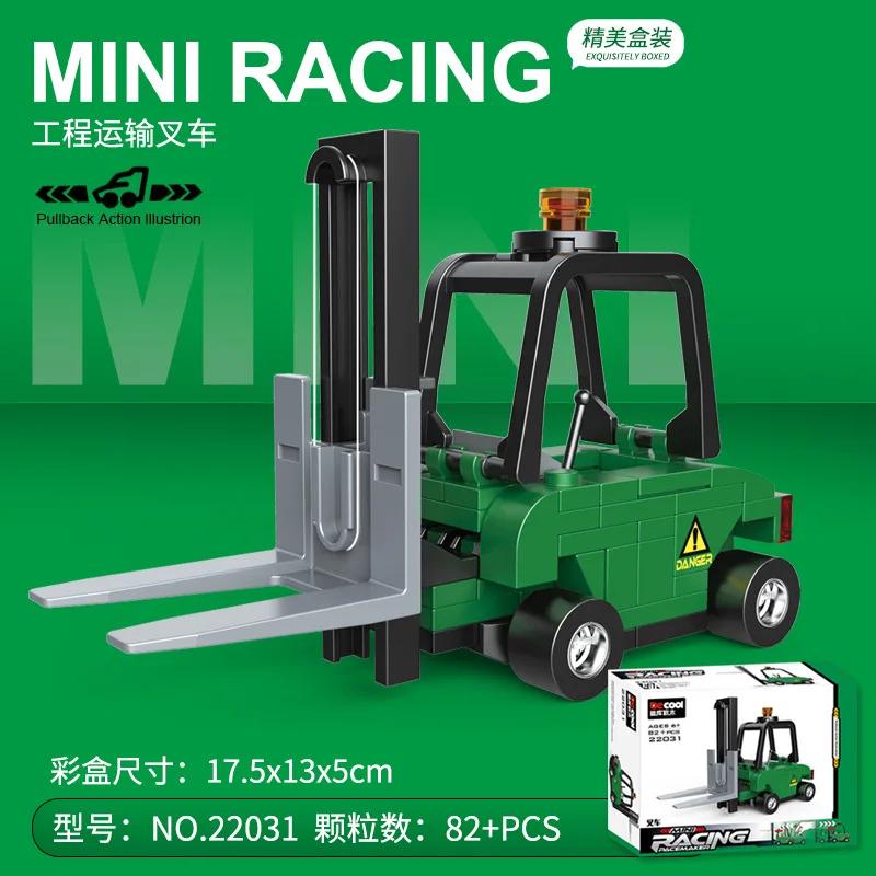 DIY гоночный автомобиль автобус инженерная машина скорая помощь отступить модель строительные блоки кирпичные игрушки для детей мальчики совместимы с