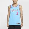 Nike Футболка для болельщиков Miami Heat Dwyane Wade 3 City Edition сезона 2019-2020, мужская, синяя, AV4650-425
