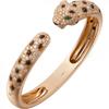 Kajia 925 Silver CNC Panther Bracelet – Smooth Half-Diamond & Full-Diamond Fashion Cheetah Double-Headed Leopard Bangle
