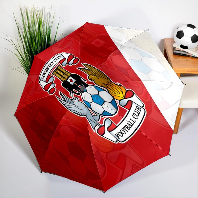 Newcastle United Crest Printed Automatic Umbrella, 8-Frame for Travel, camping, Casual Umbrella, Essential Gift for for family and friends