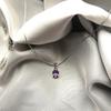 Серебряный овальный аметистовый кулон