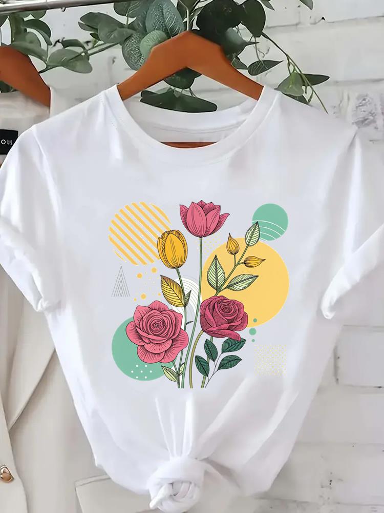(Asian Size) style butterfly cute o-neck Lady Fashion Women Graphic Tee Short Sleeve T-shirts Casual Clothing Printed Female Top T Shirt