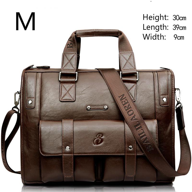 Деловой дорожный мужской портфель большой емкости из натуральной кожи с ручками и наплечным ремнем