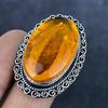 Baltic Amber Gemstone 925 Sterling Silver Jewelry Ring Size 8