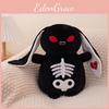 Purple Black Skull Rabbit Plush Toy Stuffed Animal Doll Bedroom Decoration Gift