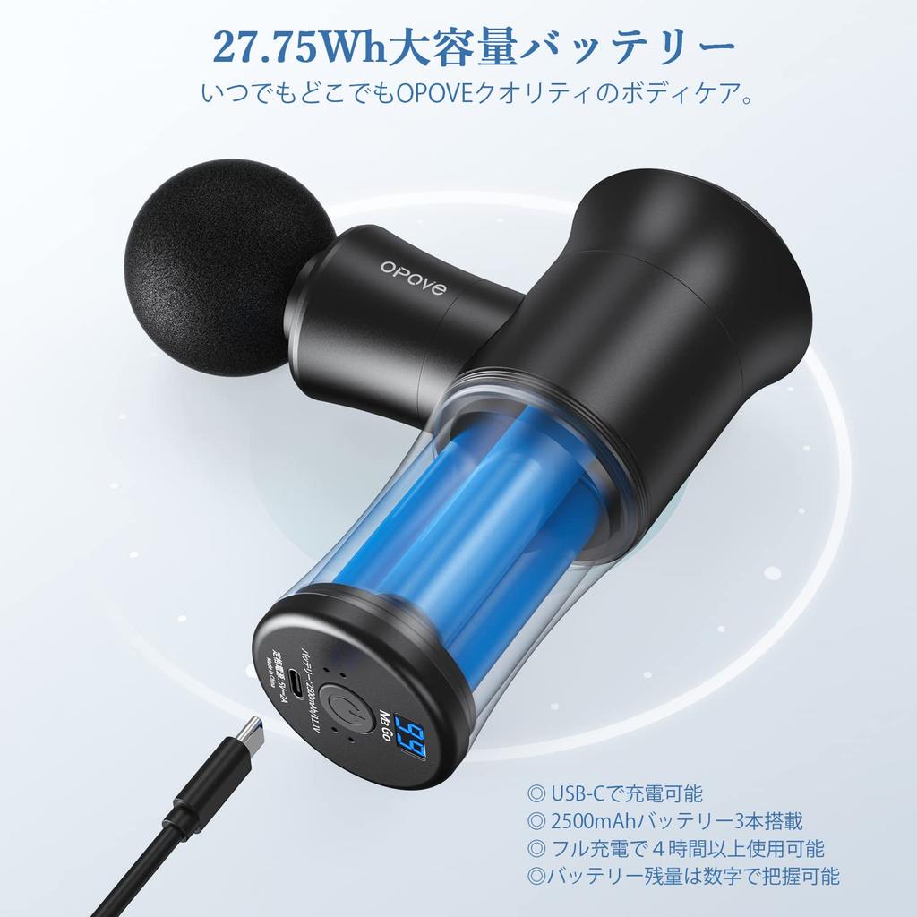 Opove M3 Go Миофасциальный релиз еще 10 мм Максимум 14 кг 6 4 Вибрация Все тело Гарантия Пистолет, Высокопроизводительный Компактный, Амплитуда, Давление,