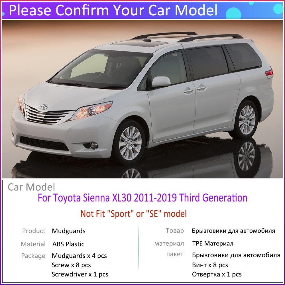 Автомобильные брызговики для Toyota Sienna XL30 2011 ~ 2012 2013 2014 2015 2016 брызговики Fender брызговики авто