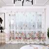 Peony Floral Sheer Tulle Curtain Window Drapes Sheer Curtains For Home Living Room Bedroom Window Treatments Curtains 100x200cm
