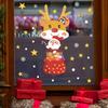Мультфильм Санта-Клаус Снежинка Звезды Стекло Окно Украшение Декоративные Наклейки На Окна Электростатический УФ