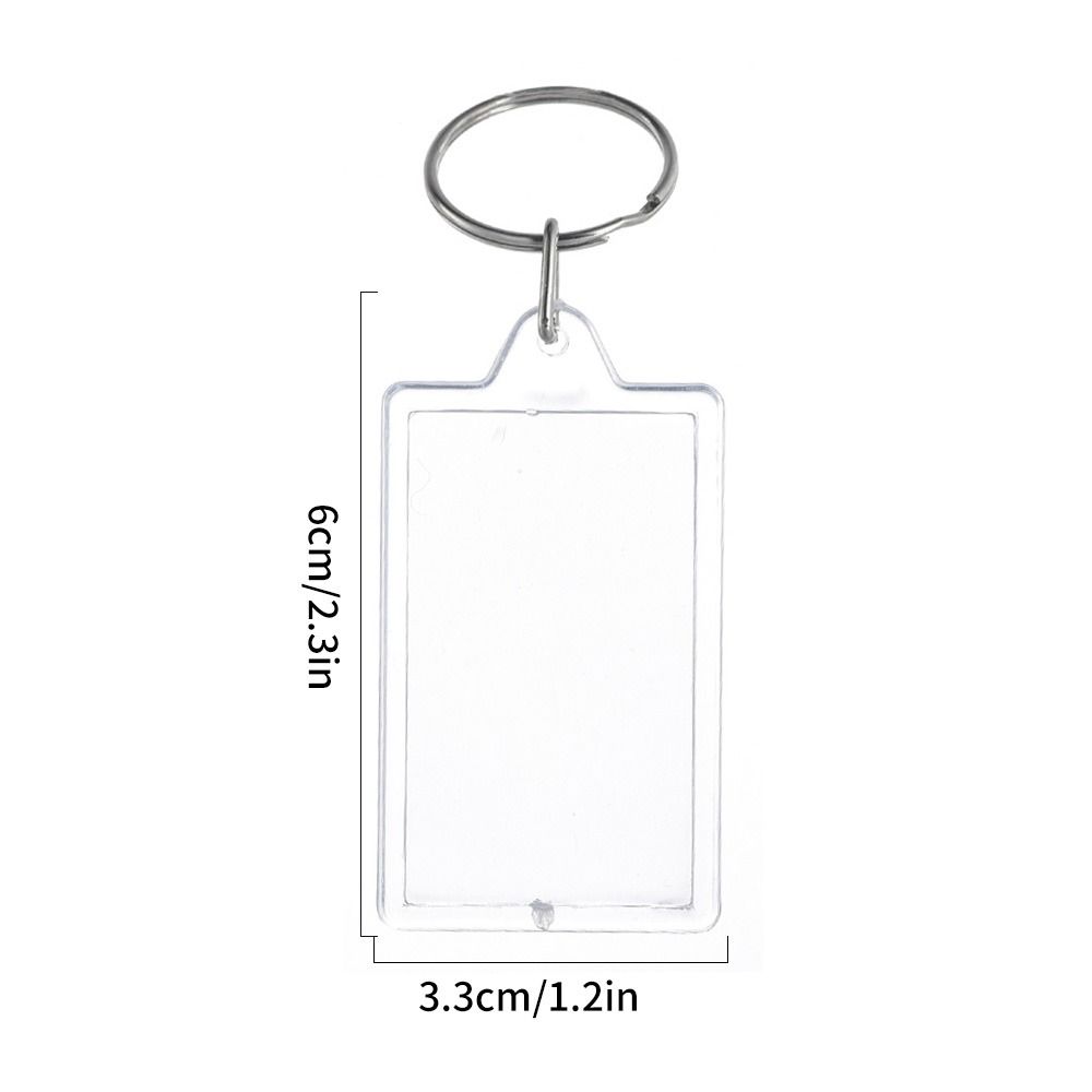 5Pcs Snap-In Custom Insert Photo Photo Frame Keychain Pendant Tassels Picture Keyring DIY