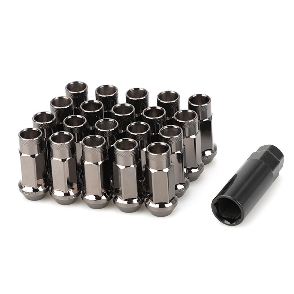20 шт. Гайки колесные M12x1.5 Сталь Цветные Гоночные Гайки дисков m12x1.5 Открытые Колесные гайки 50MM Для Chevrolet Subaru Hyundai