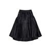 X Sacai Collaboration Pleated Design Built-In Shorts Pleated Mid-Rise Loose Sports Long Skirt Women Skirts Black CZ4683-010