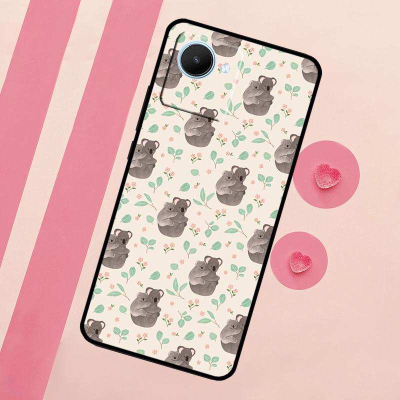 Koala and Eucalyptus Case For Realme C53 C55 C35 C33 C31 C30 C25s C21Y C15 C11 GT Neo 5 3T 2T 9 10 11 Pro Plus