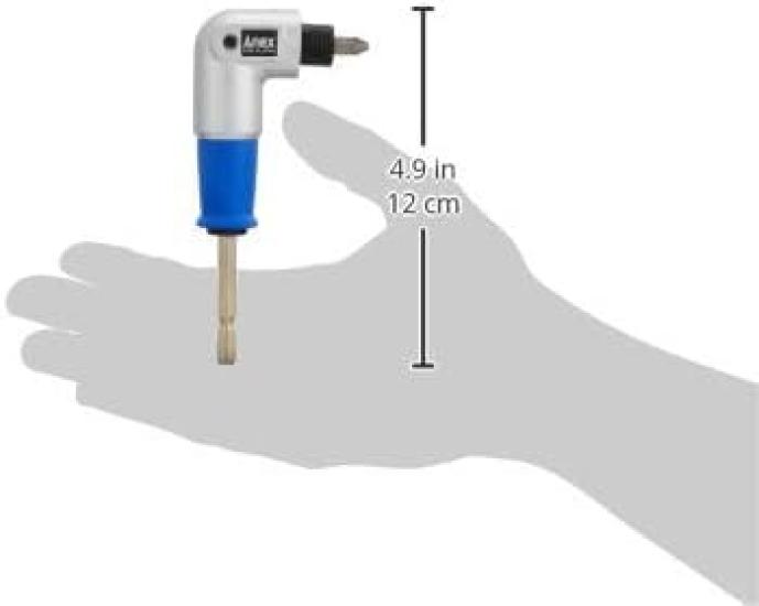 Annex Super Mini Tightening Screws In Corners and Tight Small Angle Corner Drill L-Shaped Adapter, Type, AKL-560 [For Spaces], 155g, Driver,