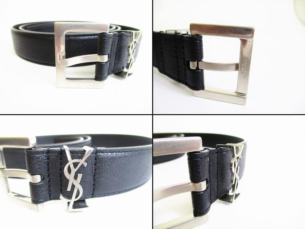 Authentic Saint Laurent Paris YSL Yves Saint Laurent Leather Belt Size 89-99cm #7974 Refurbished
