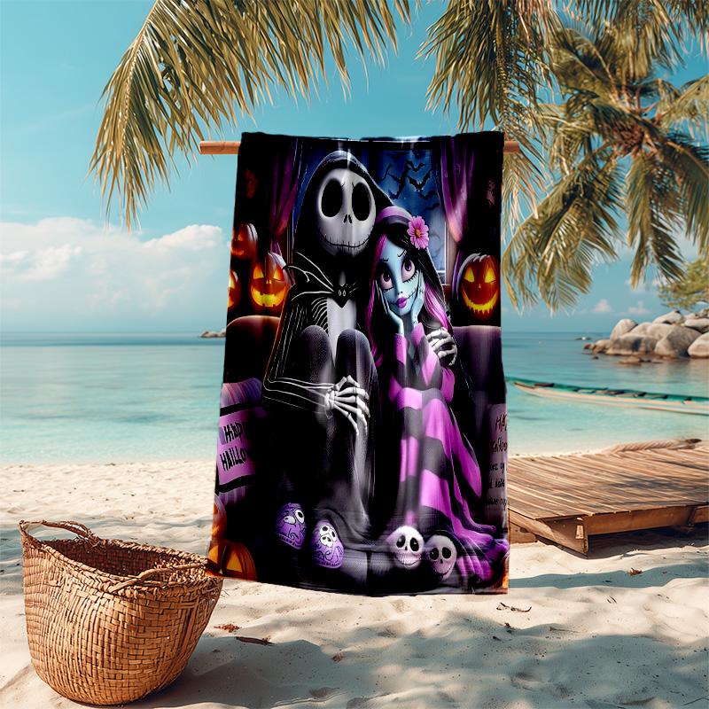 1pc Nightmare Before Christmas Microfiber Beach Towels Quick Dry Towel Sand Beach Towels Pool for Travel Swim Pool. S7290163