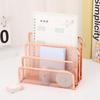 Yousheng Desk Mail Organizer Metal Mesh Letter Sorter File Organizer with 3 Vertical Upright Compartments for Office Workspace Supplies
