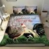 3D Print Rooster Farm Animal Cartoon Comfortable Duvet Cover Pillowcase Bedding Set Children Bedroom Decoration Home Textile