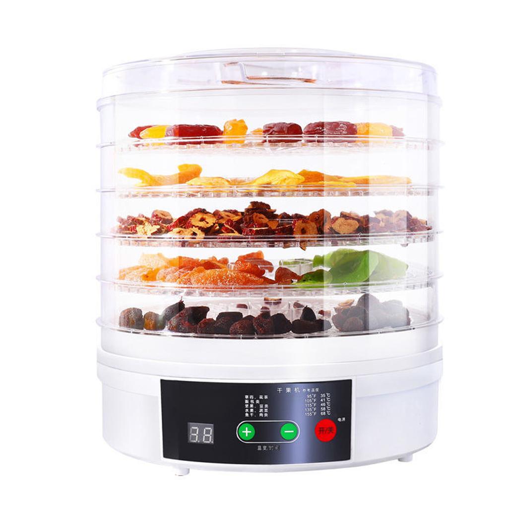 NEW Electric Food Dehydrator for Fruits and Vegetables 350W Temperature Adjustment 5 Trays Snacks Air Dryer 110/220V