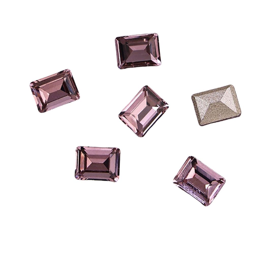 10 штук розовых блестящих стразов для украшения ногтей, смешанные формы, включая сердечки, квадраты, бабочки, капли, для DIY дизайна ногтей, дома, в салоне, для вечеринки
