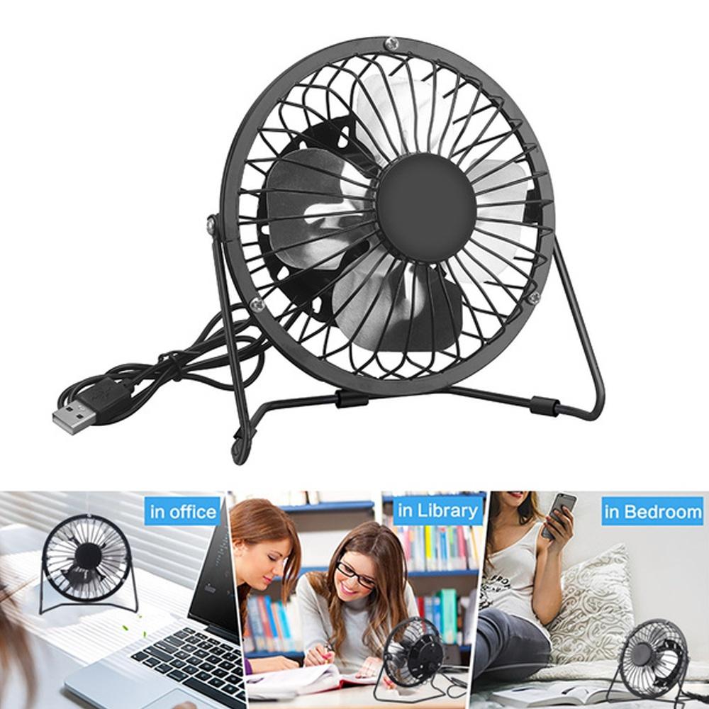 Newest 4 Inch Mini USB Desk Fan Small Quiet Personal Cooler USB Powered Portable Table Fan 360 Degree Rotatable