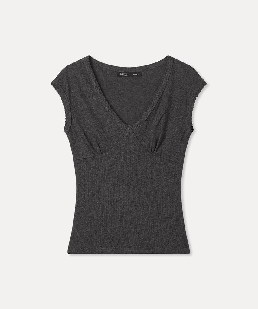 MIXXO Кружевная футболка с короткими рукавами_Miwhwg49Ss