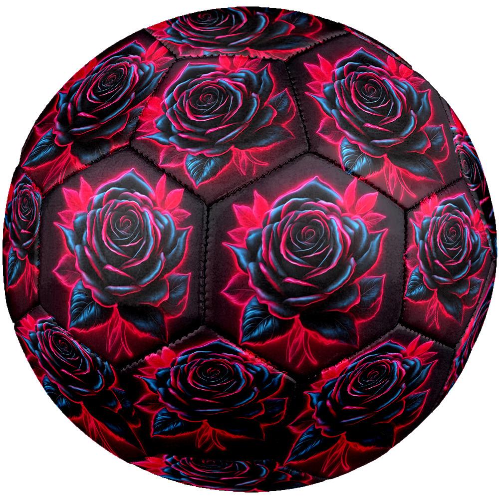 1pc Neon Rose Bloom Size 5 Soccer Ball Professional Match Training Football Indoor &Outdoor Sports Ball Lightweight Durable m6516