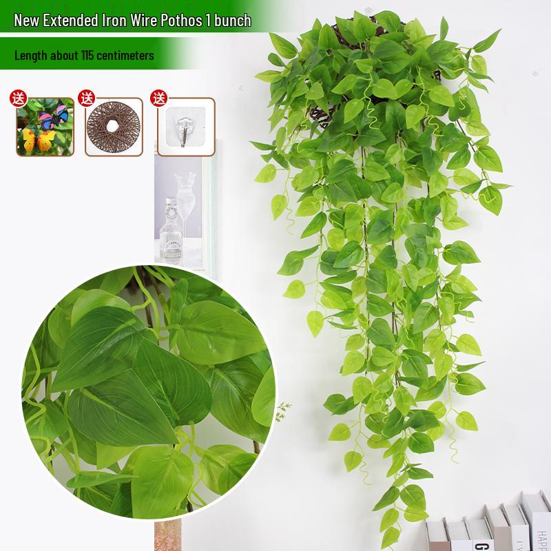 Искусственная лиана с листьями Потос для декора помещений и балконов