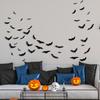 Halloween LED Bat Wall Stickers 3D Light Up Glowing Bat Stickers for Halloween Party Indoor Bedroom Wall Window Decor