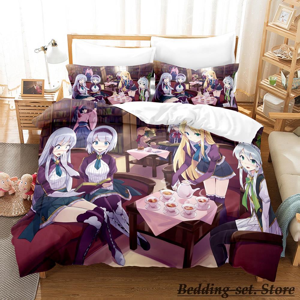 In Another World With My Smartphone Bedding Set Single Twin Full Queen King Size Bed Set Adult Kid Bedroom Duvetcover Sets Anime