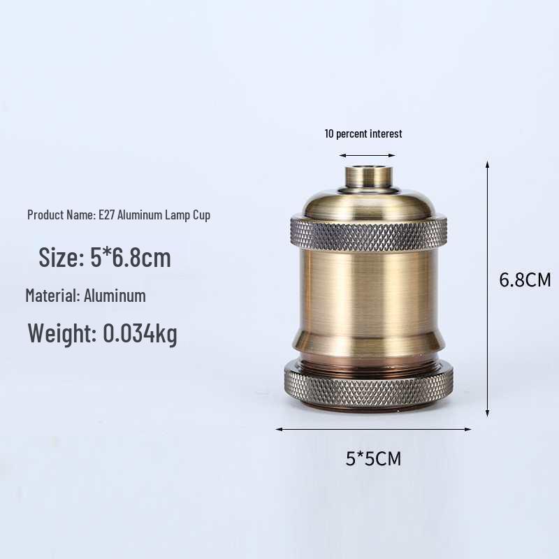 Винтажный алюминиевый патрон для подвесного светильника E27 в стиле Эдисона