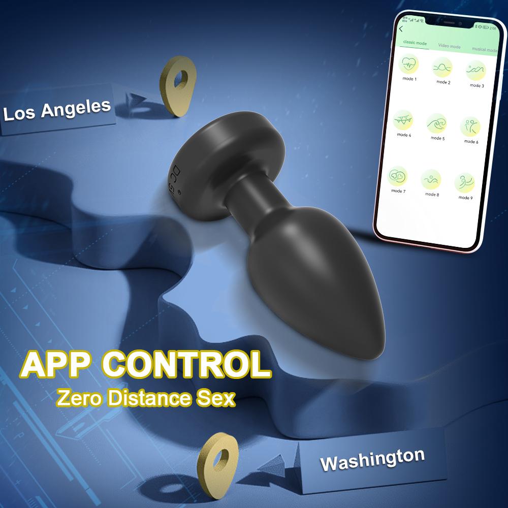 APP with Flashing Light Vibrating Anal Plug Jumping Egg Sex Toy Adult Products