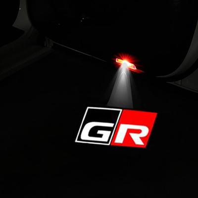 2 шт. GR логотип любезный световой сигнал на двери автомобиля для Toyota AE86 Harrier Prius MARK X REIZ Runner Toyota логотип проектор