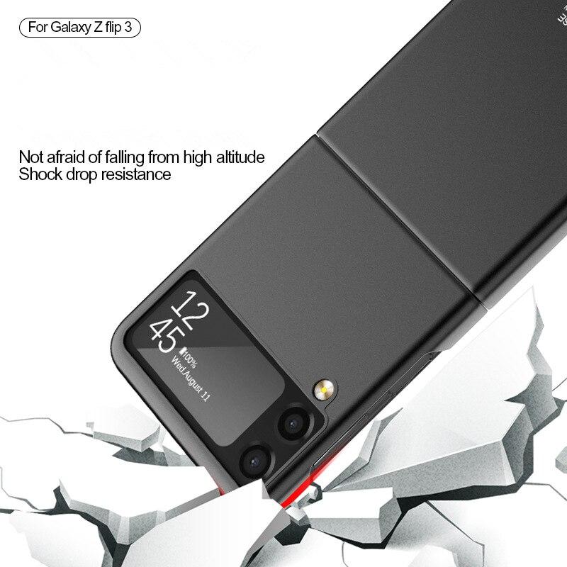 Anti-Fingerprint Thin PC Case for Samsung Galaxy Z Flip 7 6 3 5 5G Flip3 Flip6 Flip4 Flip 4 Flip5 Zflip5 Flip 2 Cell Phone Cover Fundas