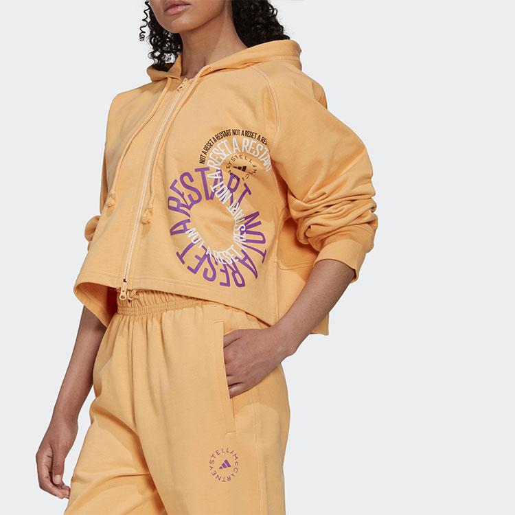 adidas Женский укороченный худи Stella McCartney Оранжевый IB5890